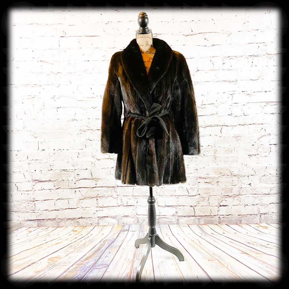 Vintage Designer Mink Fur Coat EUC